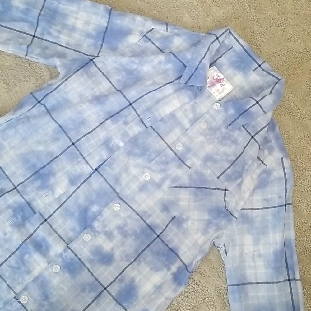 Tye dye butyon down shirt